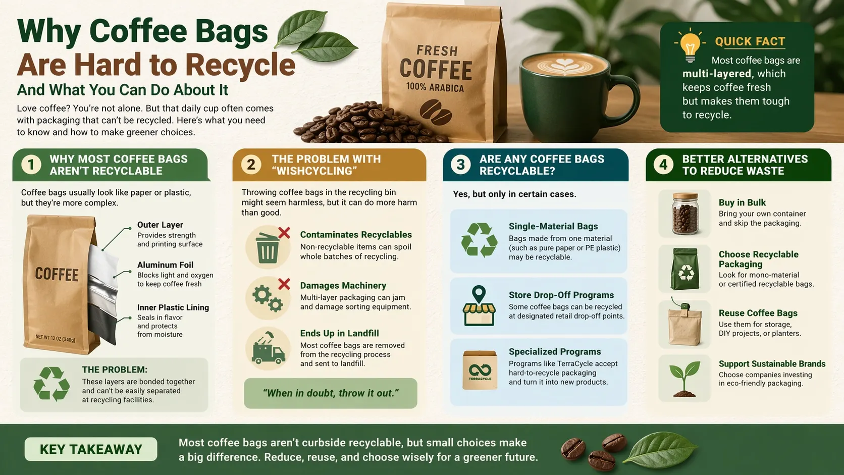 Le buste di caffè possono essere riciclate?